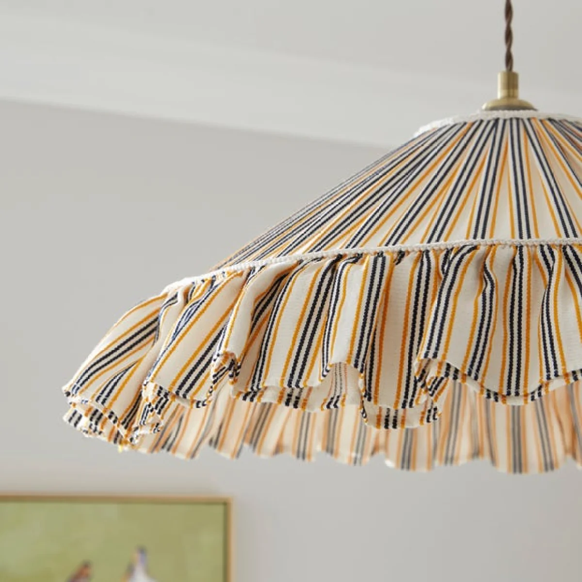 Stripe Ruffle Easy Fit Lamp Shade – image 5