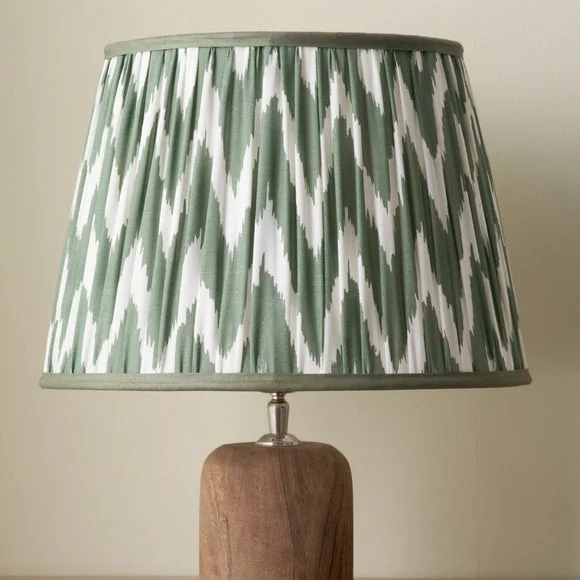 Pacific Lifestyle Kamilah Chevron Patterned Mushroom Pleat Tapered Lamp Shade – image 1
