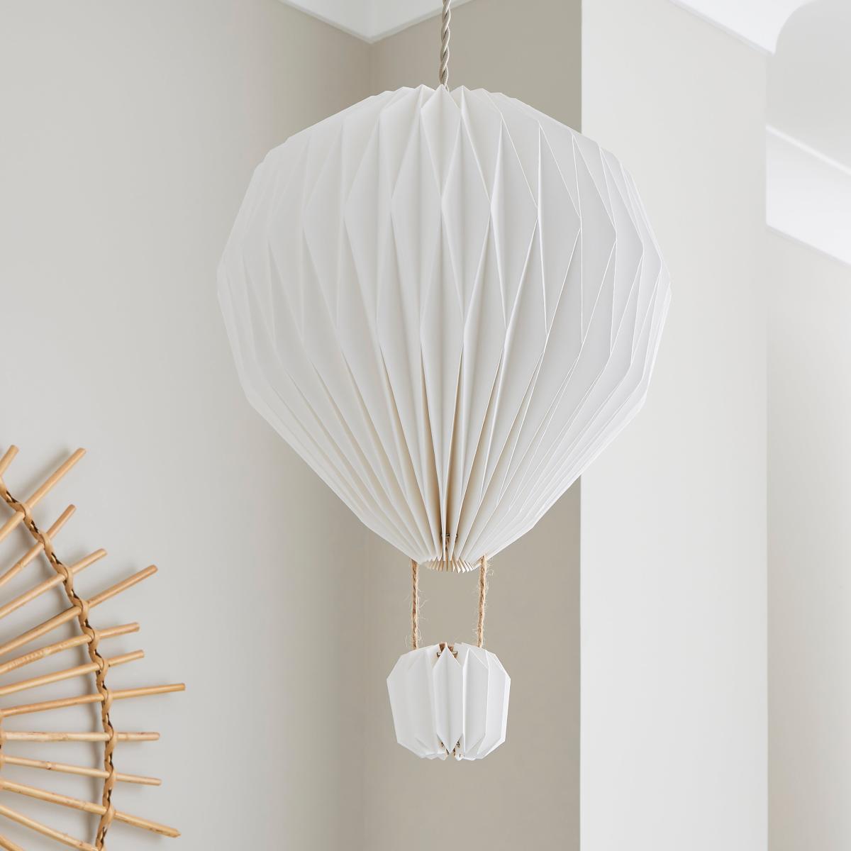 Origami Hot Air Balloon Easyfit Pendant White – image 2