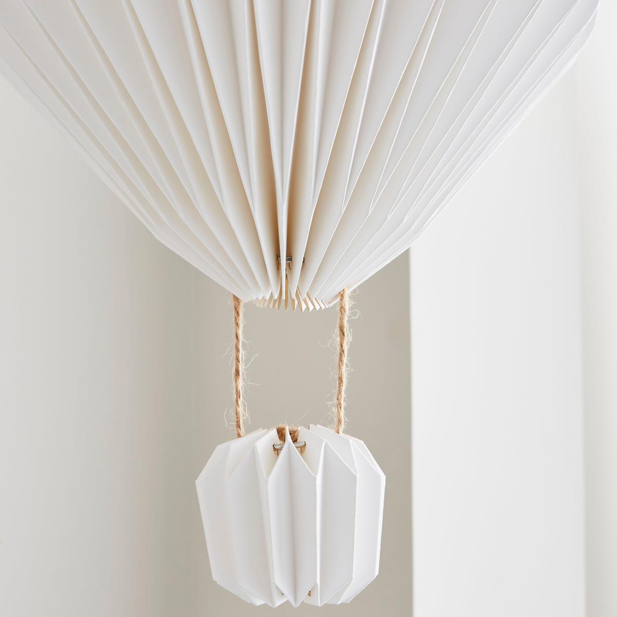 Origami Hot Air Balloon Easyfit Pendant White – image 4