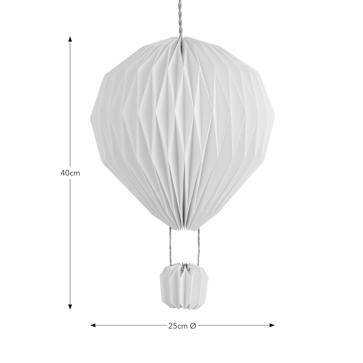 Origami Hot Air Balloon Easyfit Pendant White – image 6