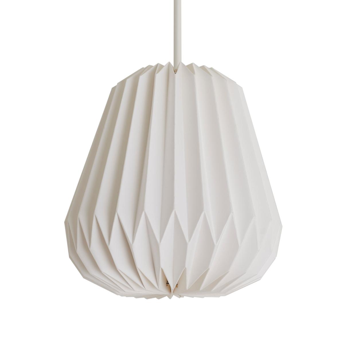 Origami Decagon Paper Pendant Small White – image 4