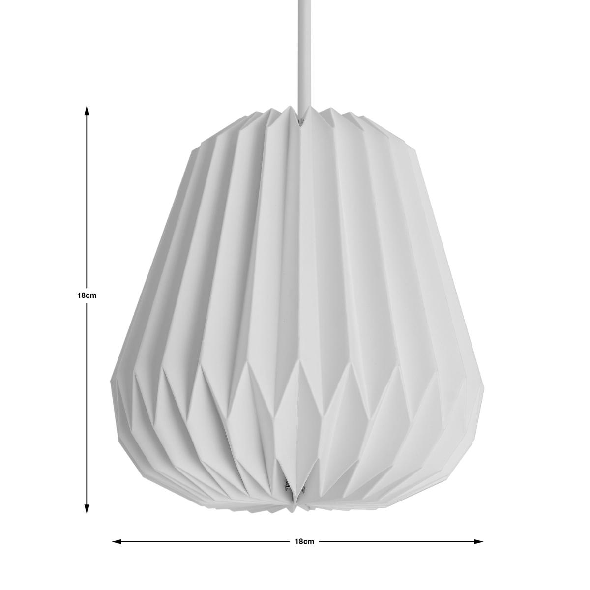Origami Decagon Paper Pendant Small White – image 5