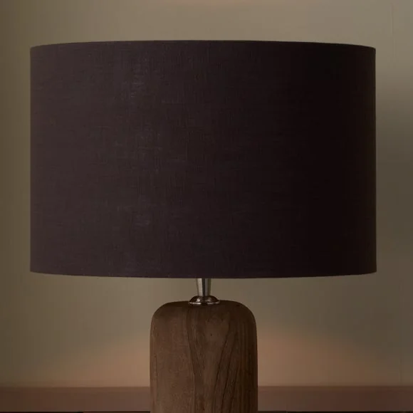 Pacific Lifestyle Lino Self Lined Linen Cylinder Lampshade – image 2