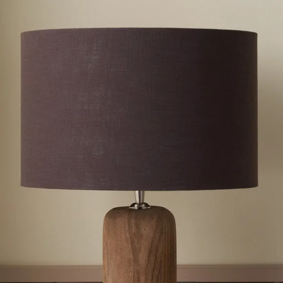 Pacific Lifestyle Lino Self Lined Linen Cylinder Lampshade – image 1
