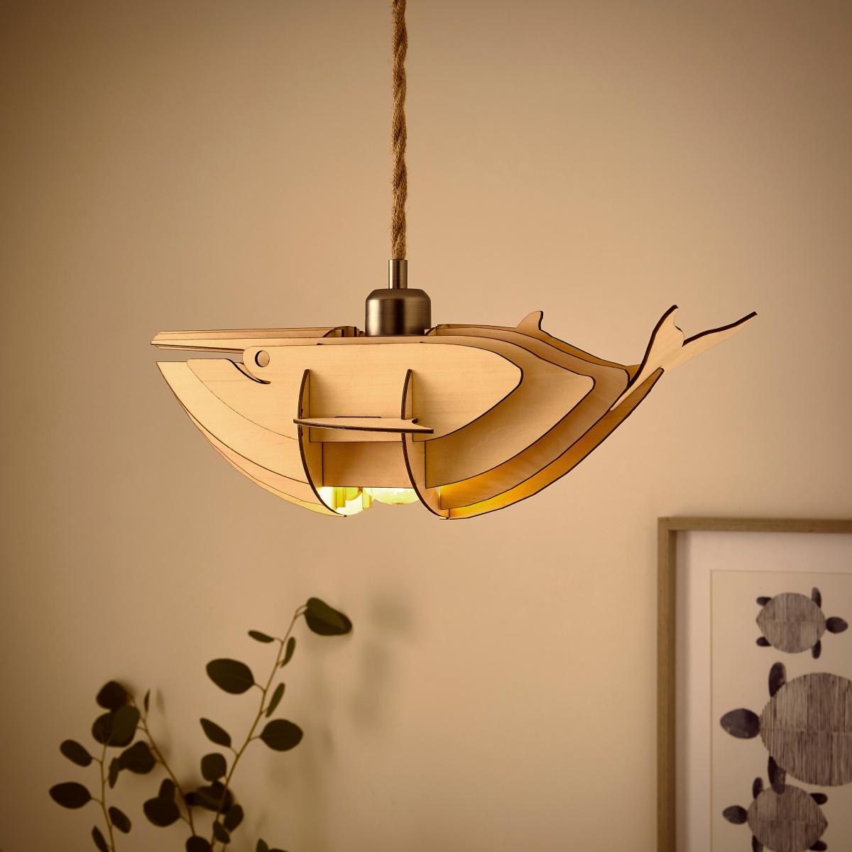 Whale Paint Your Own Easy Fit Pendant Shade Natural – image 2