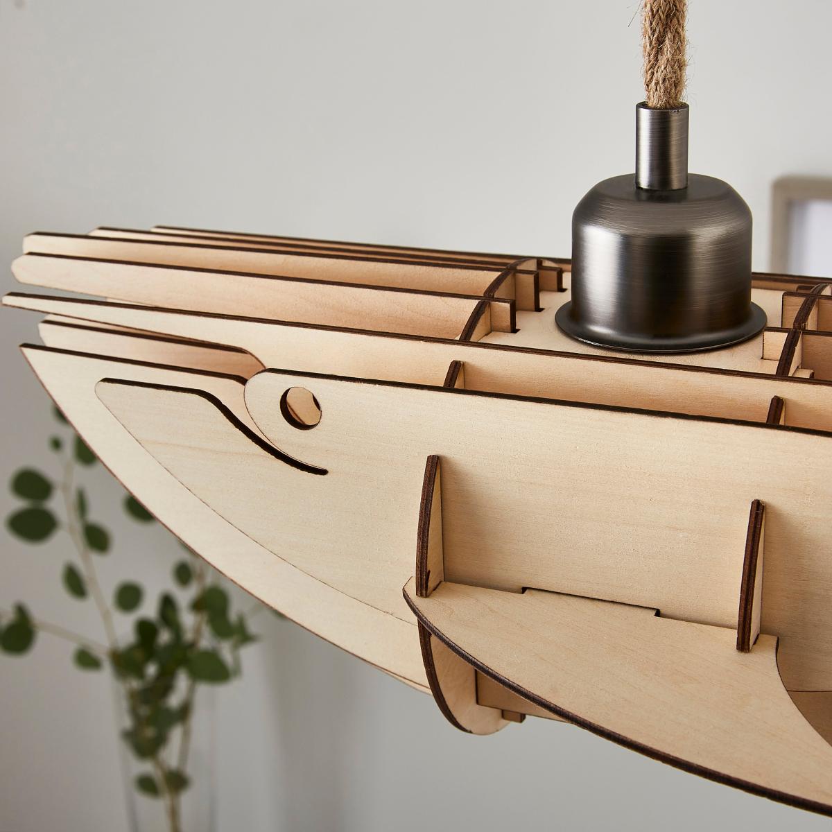 Whale Paint Your Own Easy Fit Pendant Shade Natural – image 3