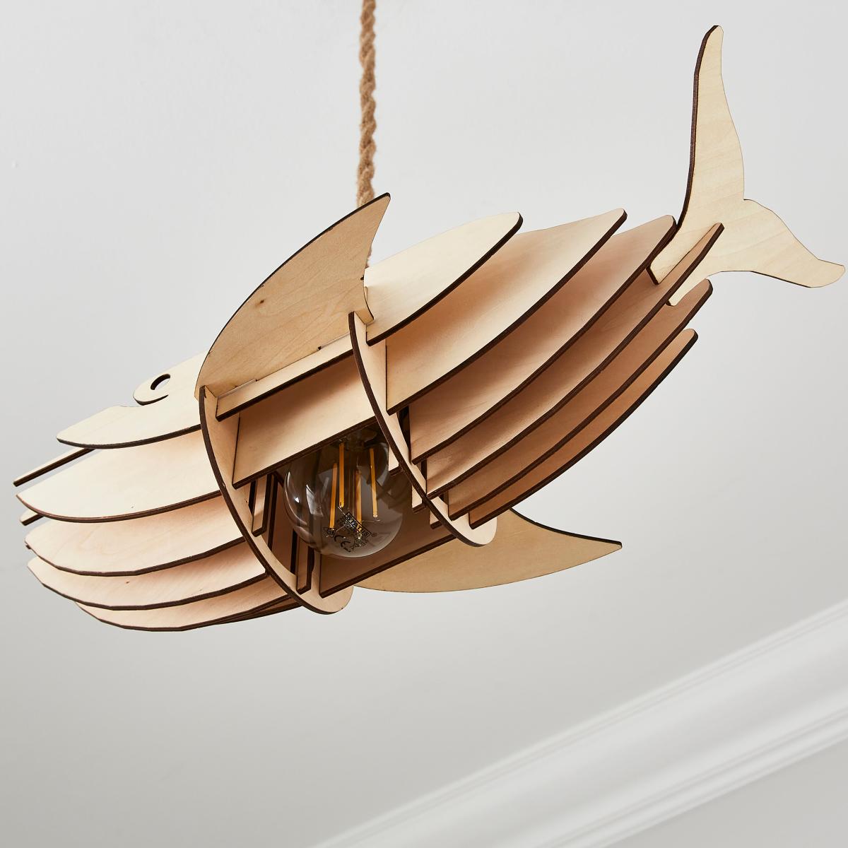 Whale Paint Your Own Easy Fit Pendant Shade Natural – image 4