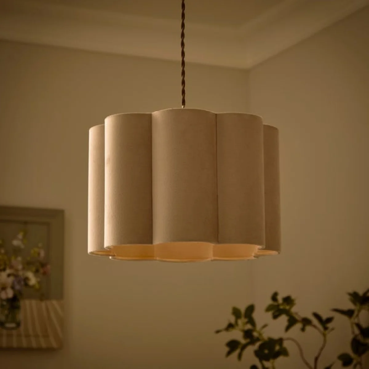 Alex Pleated Velvet Easy Fit Drum Lamp Shade – image 2