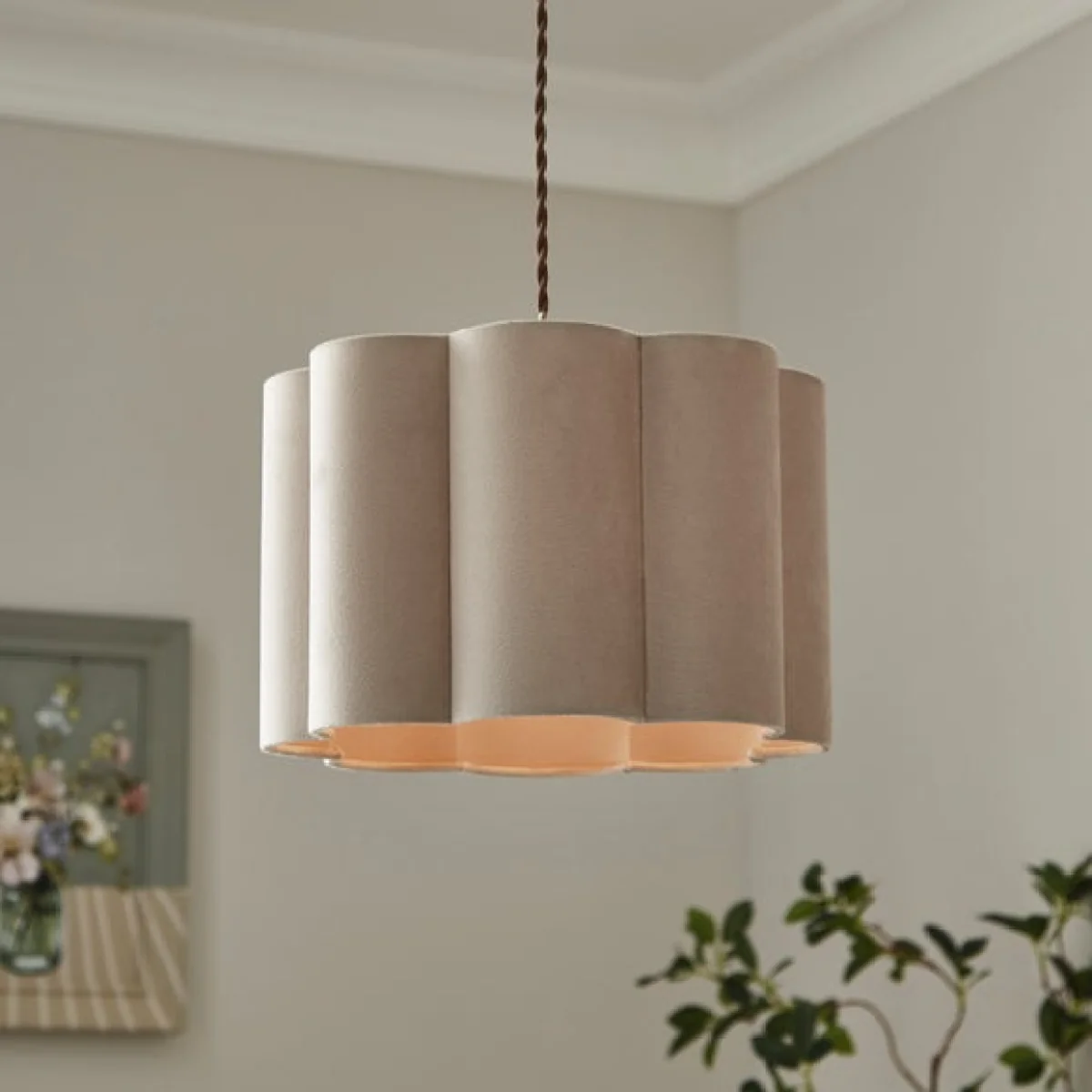 Alex Pleated Velvet Easy Fit Drum Lamp Shade – image 1