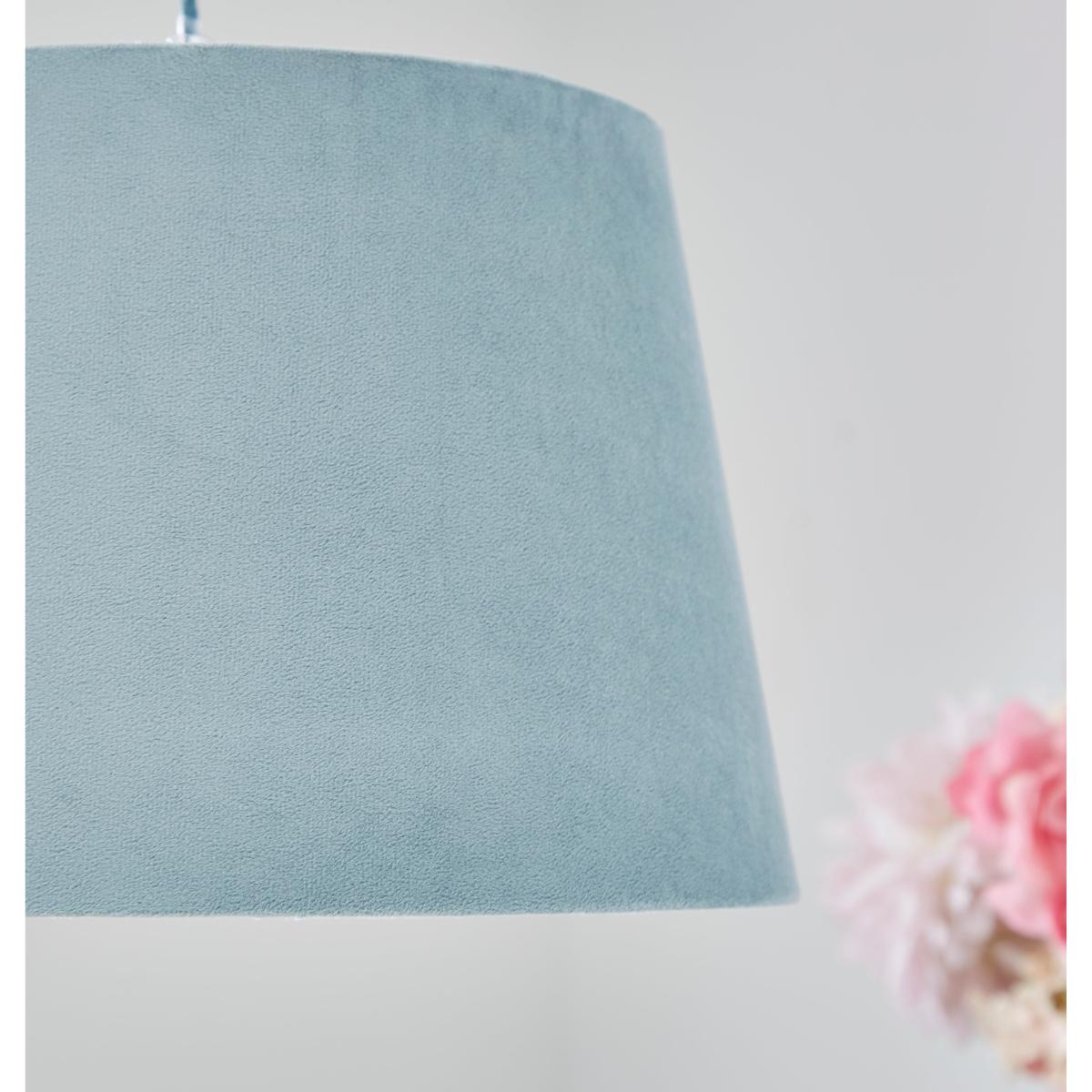 Clara Velvet Tapered Lamp Shade Pale Blue – image 4