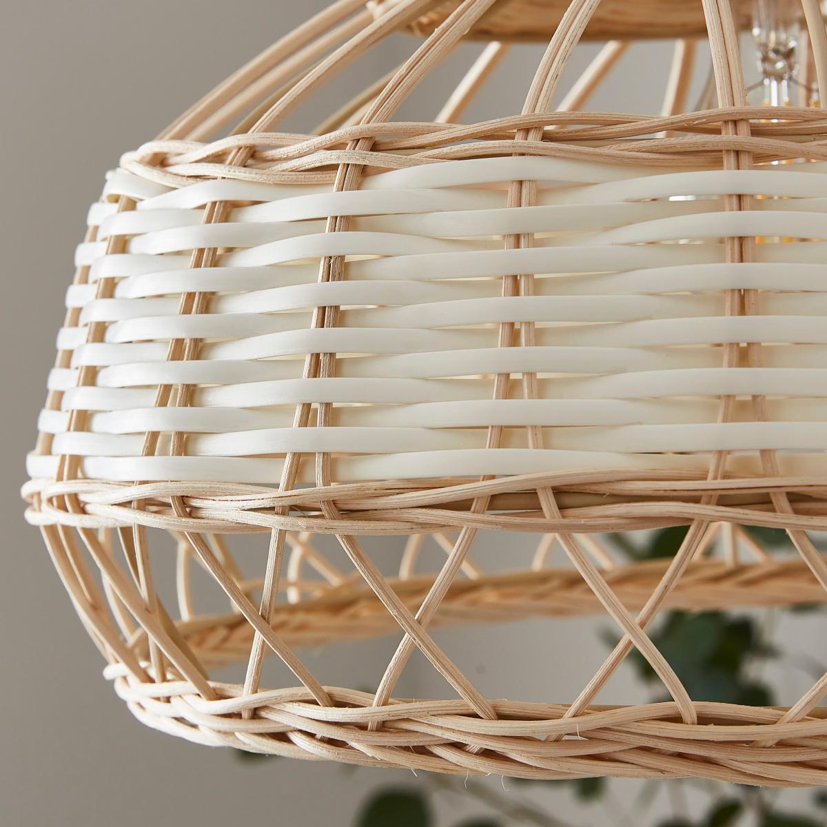 Carmen Rattan Easy Fit Pendant Shade Natural – image 3