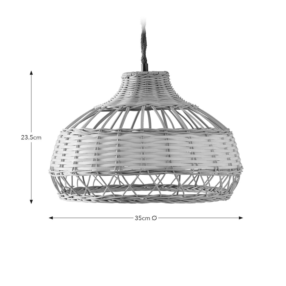 Carmen Rattan Easy Fit Pendant Shade Natural – image 5