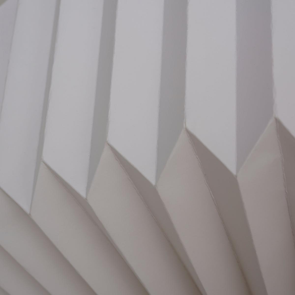 Origami Hexagon Paper Pendant Large White – image 3