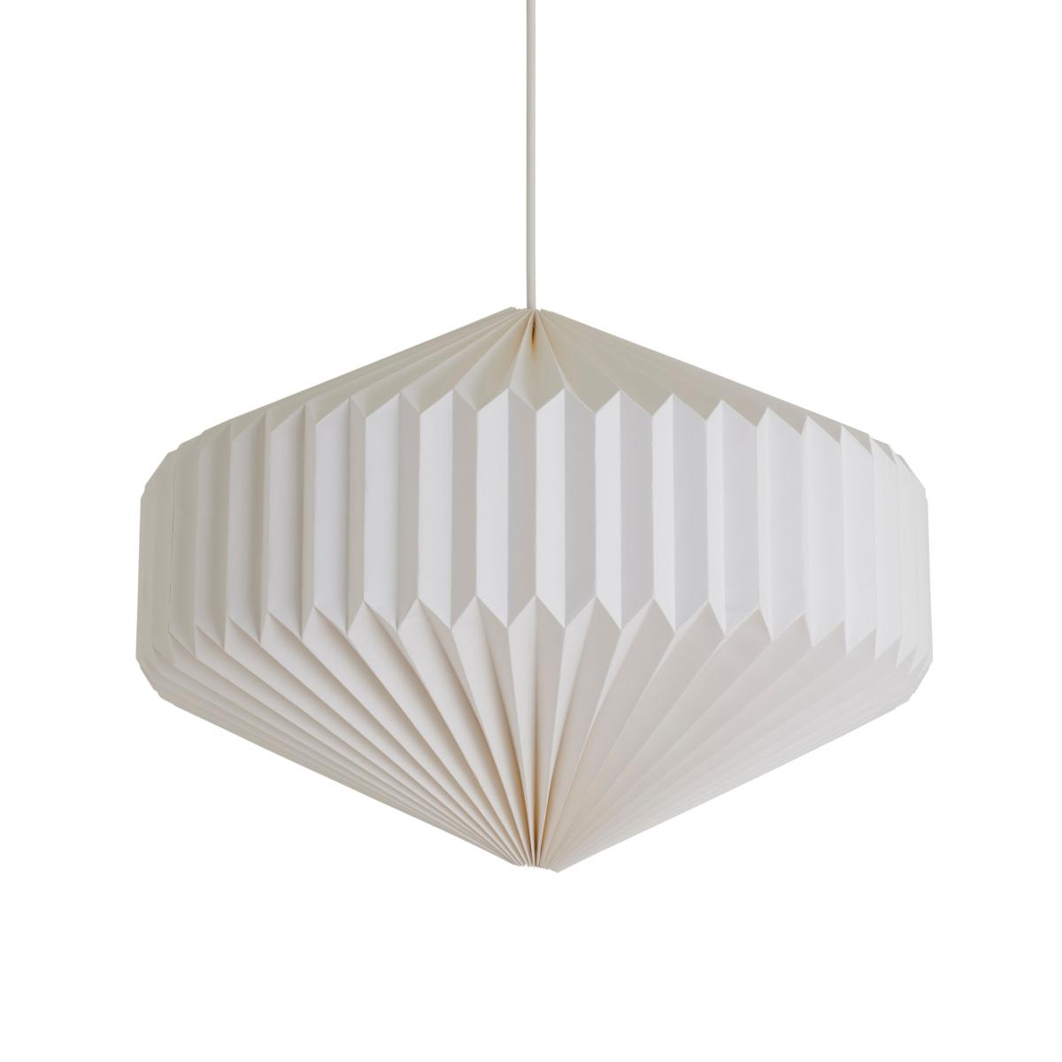 Origami Hexagon Paper Pendant Large White – image 4