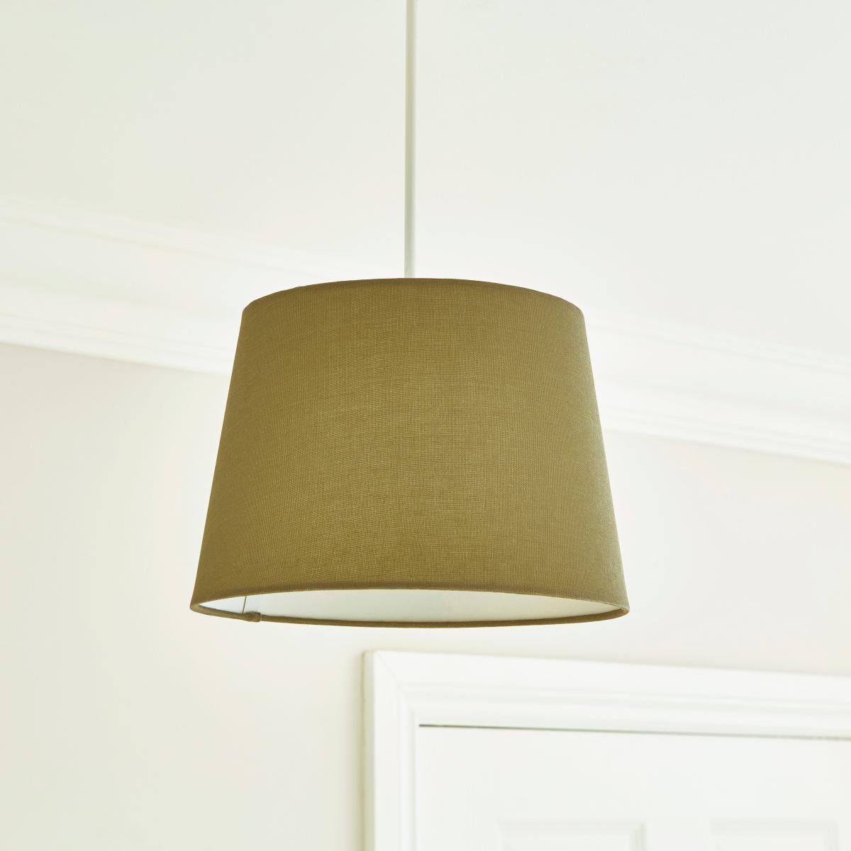Luna Tapered Lamp Shade Olive – image 2