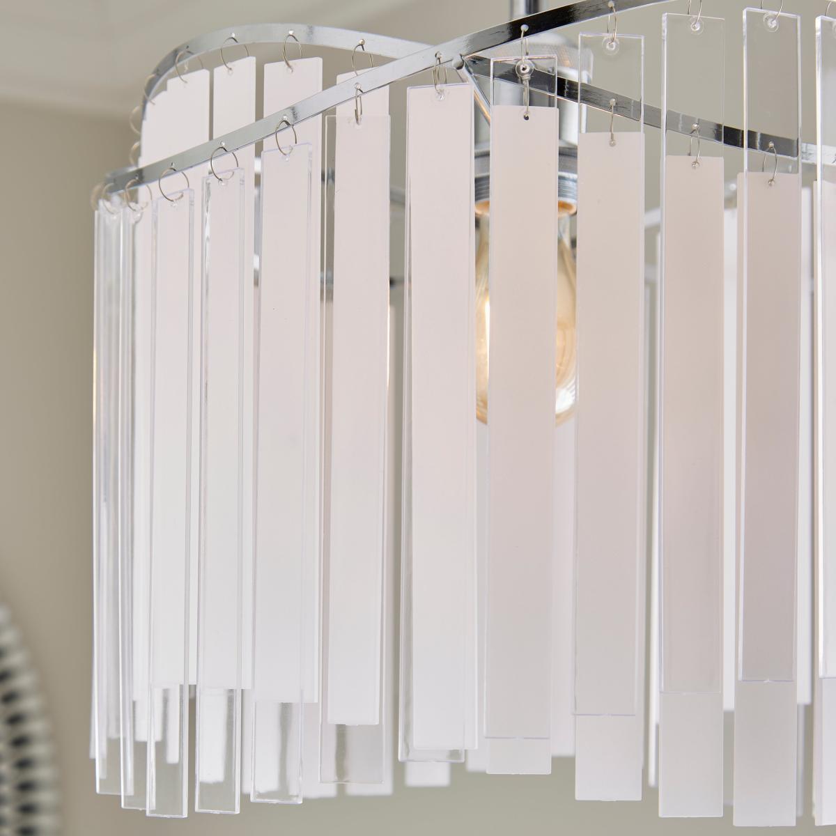 Ayla Frosted Easy Fit Pendant Clear – image 3