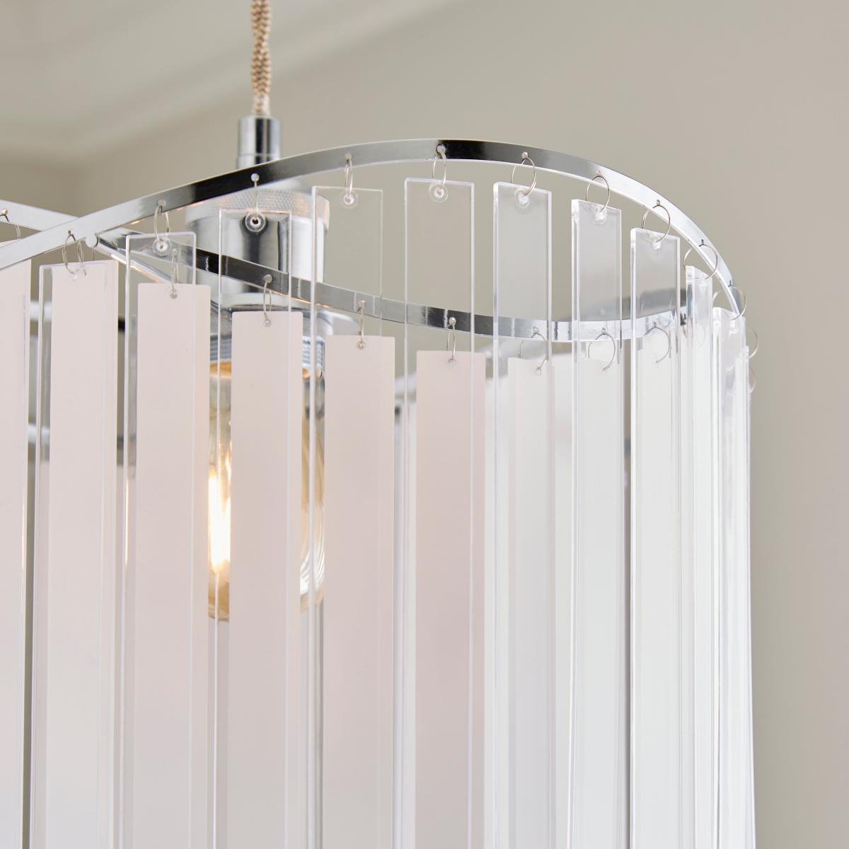 Ayla Frosted Easy Fit Pendant Clear – image 4