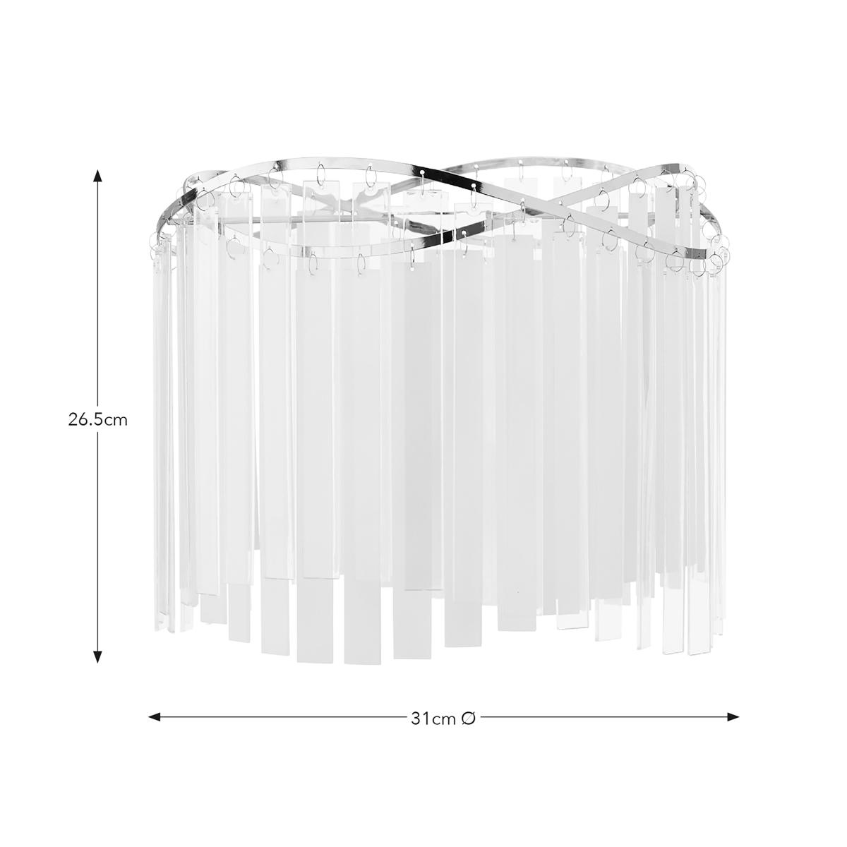 Ayla Frosted Easy Fit Pendant Clear – image 5