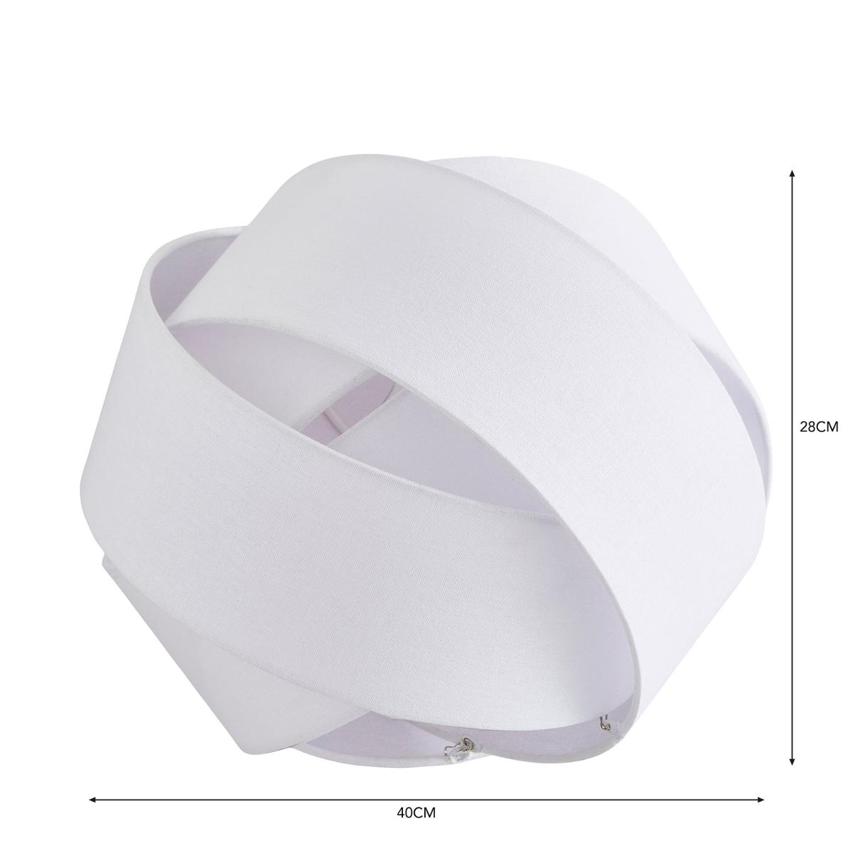 Elements Harley White Easy Fit Lamp Shade White – image 4