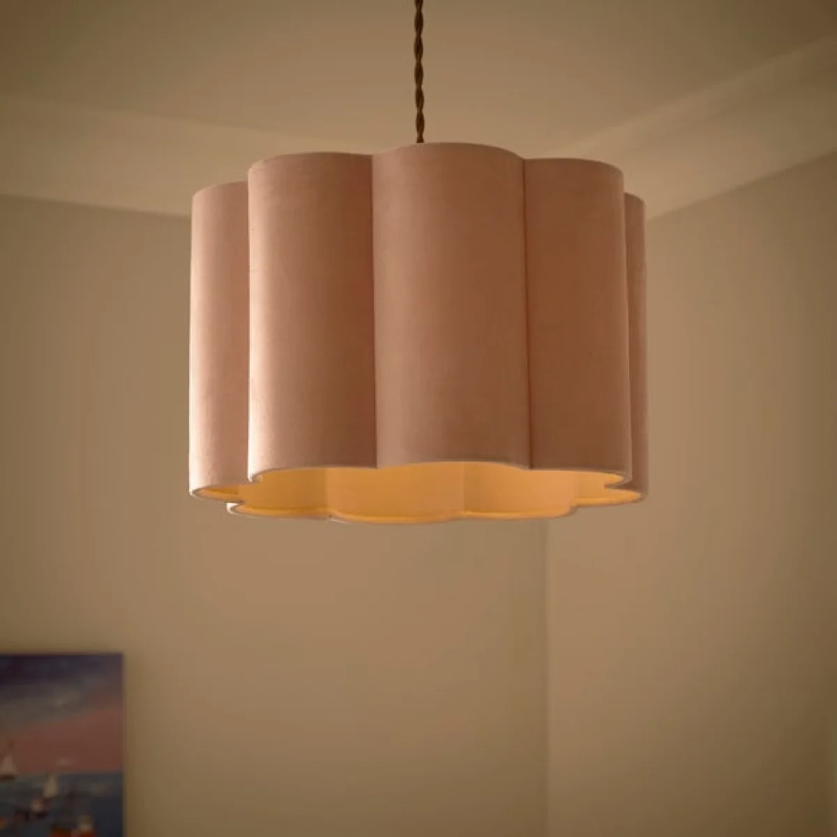 Alex Pleated Velvet Easy Fit Drum Lamp Shade – image 2
