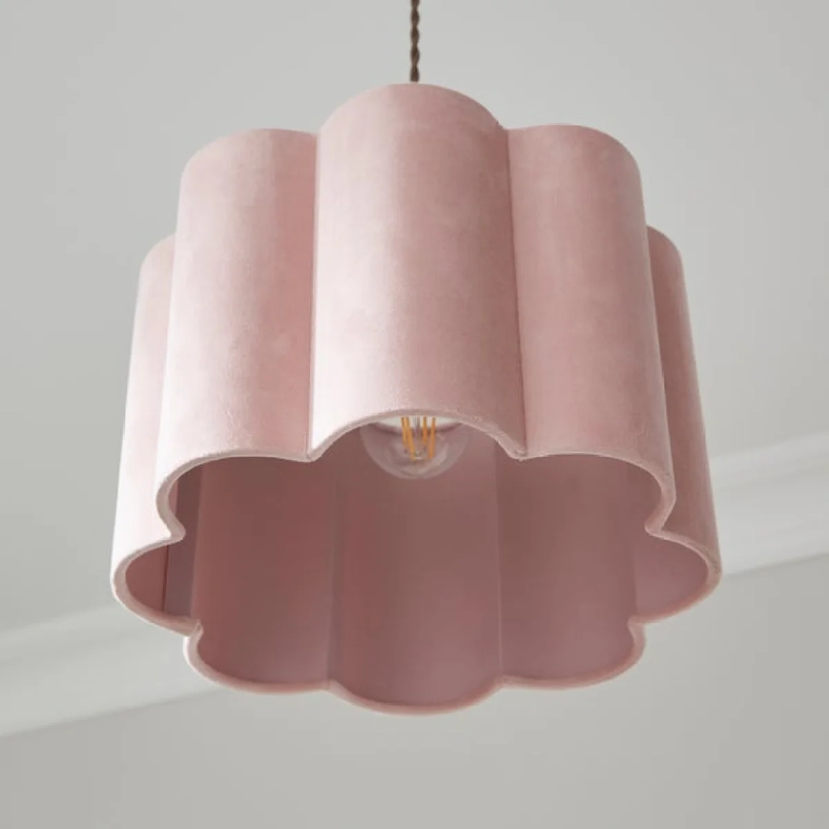 Alex Pleated Velvet Easy Fit Drum Lamp Shade – image 4