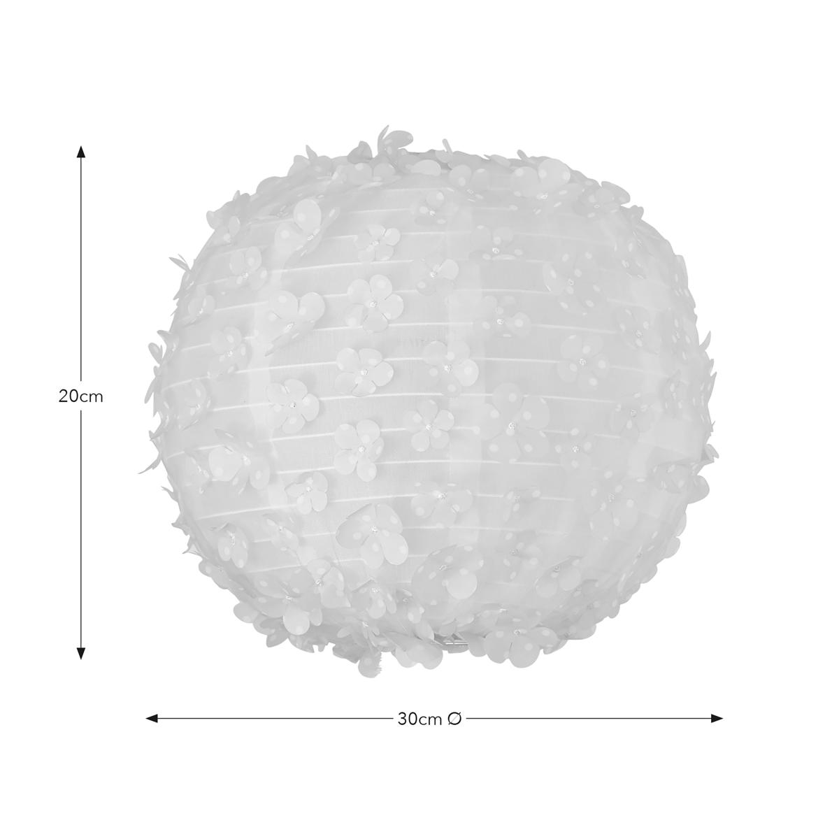 Floral Applique Round Lamp Shade MultiColoured – image 6