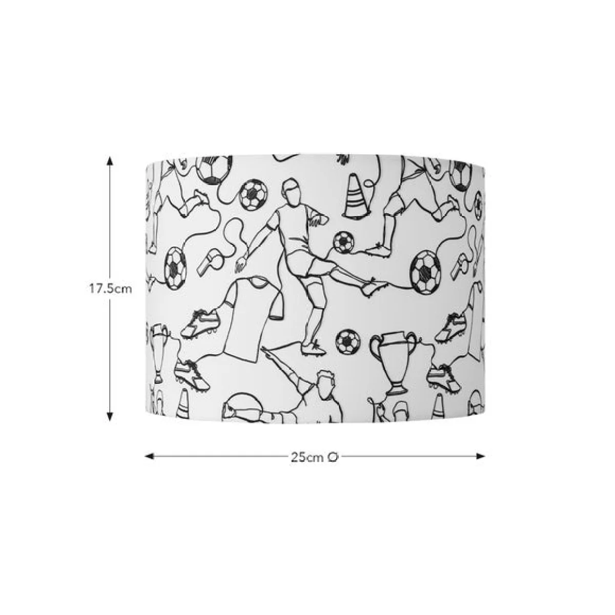 Football Doodle Easy Fit Lamp Shade – image 4