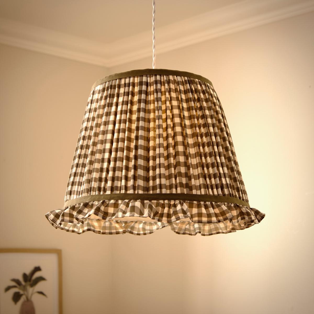 Carys Frilled Gingham Lamp Shade – image 2