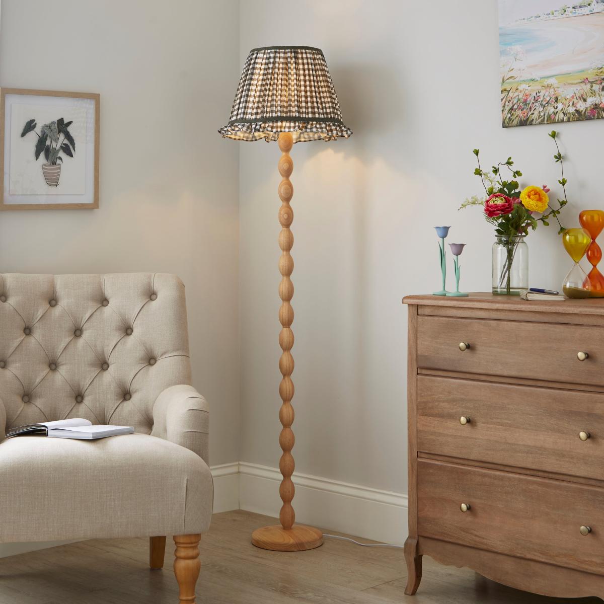 Carys Frilled Gingham Lamp Shade – image 3