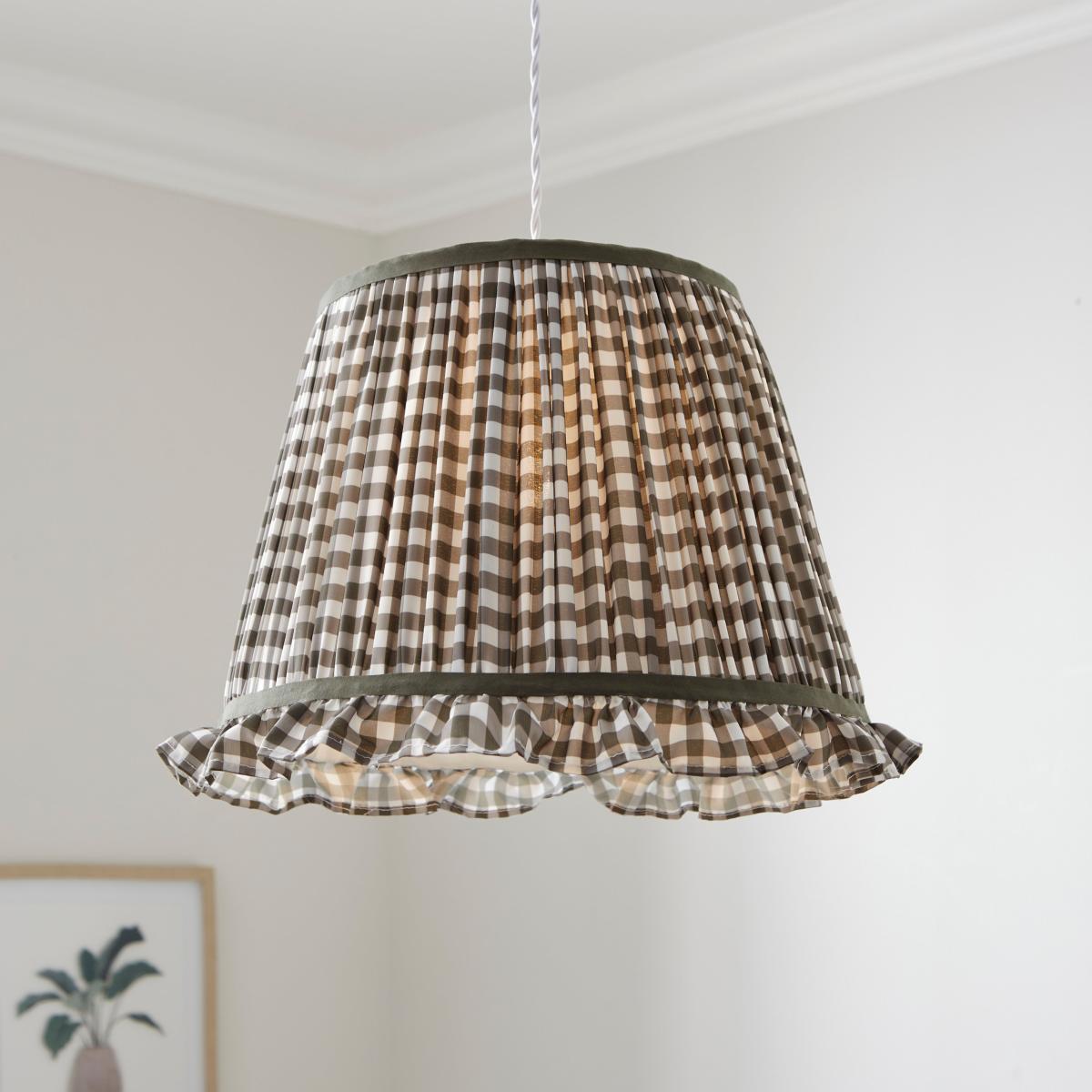 Carys Frilled Gingham Lamp Shade – image 1
