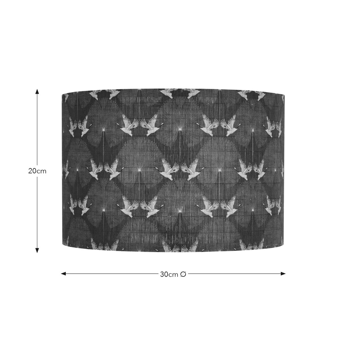 Luxe Cranes Bamboo Drum Lamp Shade MultiColoured – image 7
