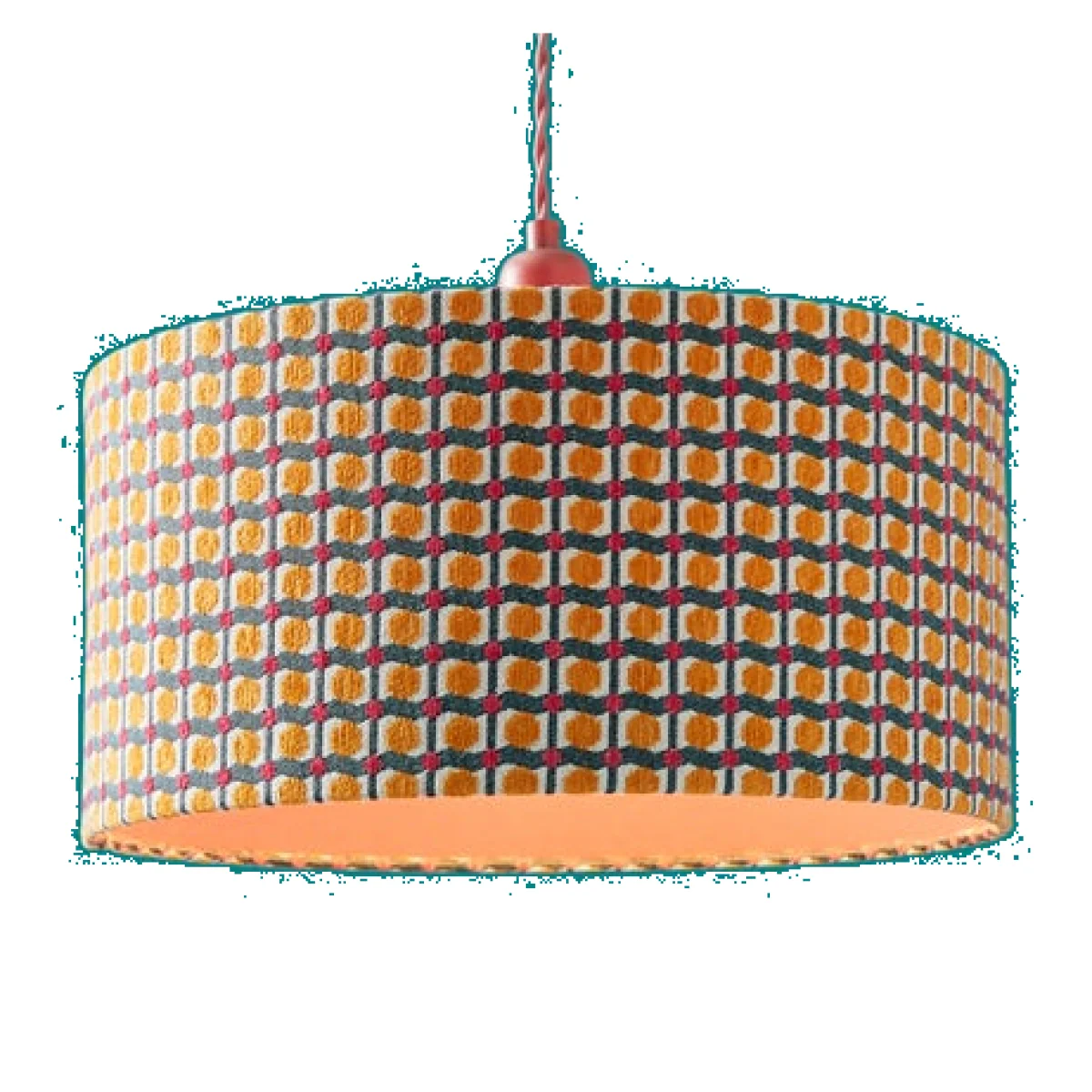 Yinka Ilori Sweet Flows Easy Fit Drum Lamp Shade – image 1