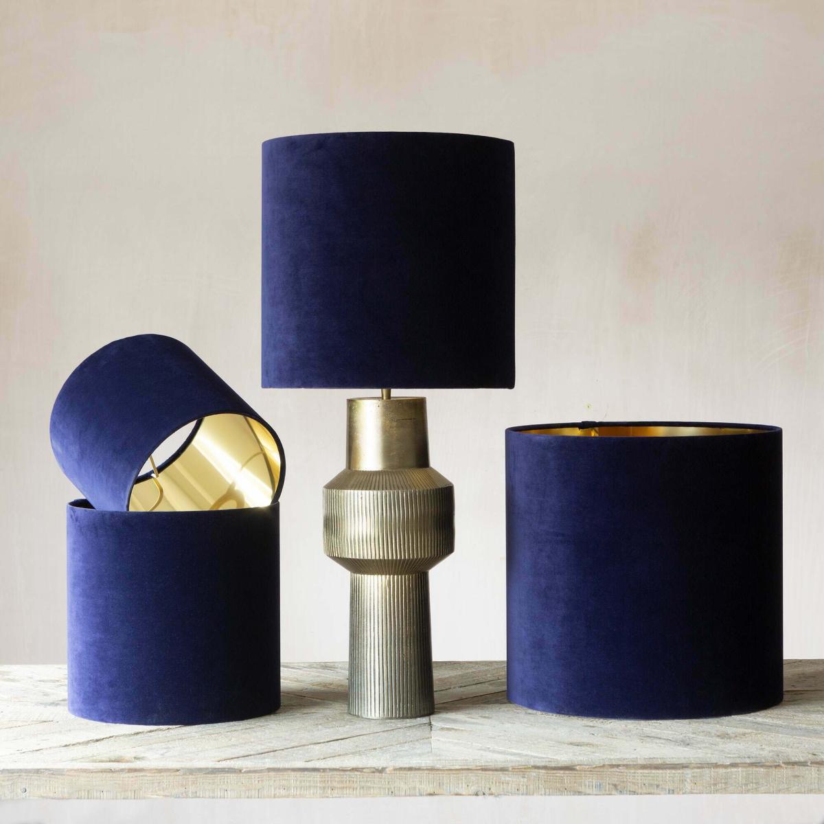 Graham and Green 12" Tall Midnight Velvet Lamp Shade