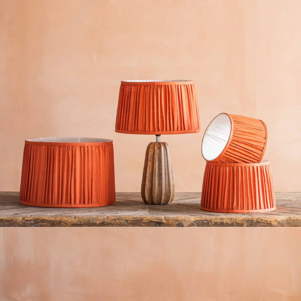Graham and Green Rust Pleated Straight Empire Lampshade - 14 inch – image 1
