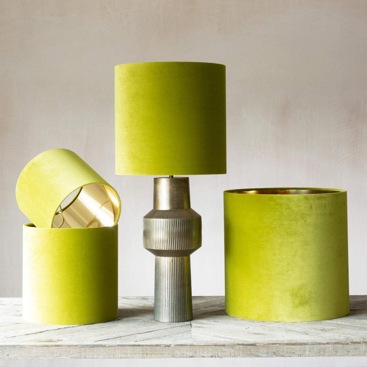 Graham and Green 12" Tall Pistachio Velvet Lamp Shade