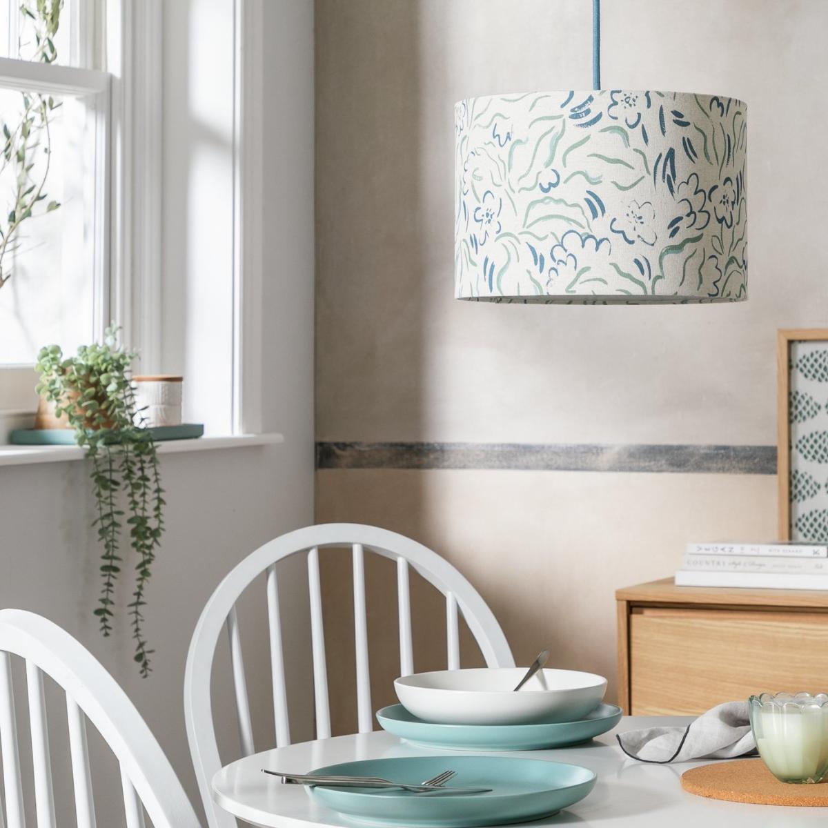 Habitat 30x20cm Floral Printed Drum Shade - Multicoloured – image 2