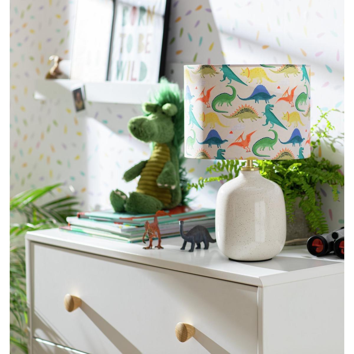 Habitat Kids Dino Print 25cm Drum Shade - Multicolour – image 2