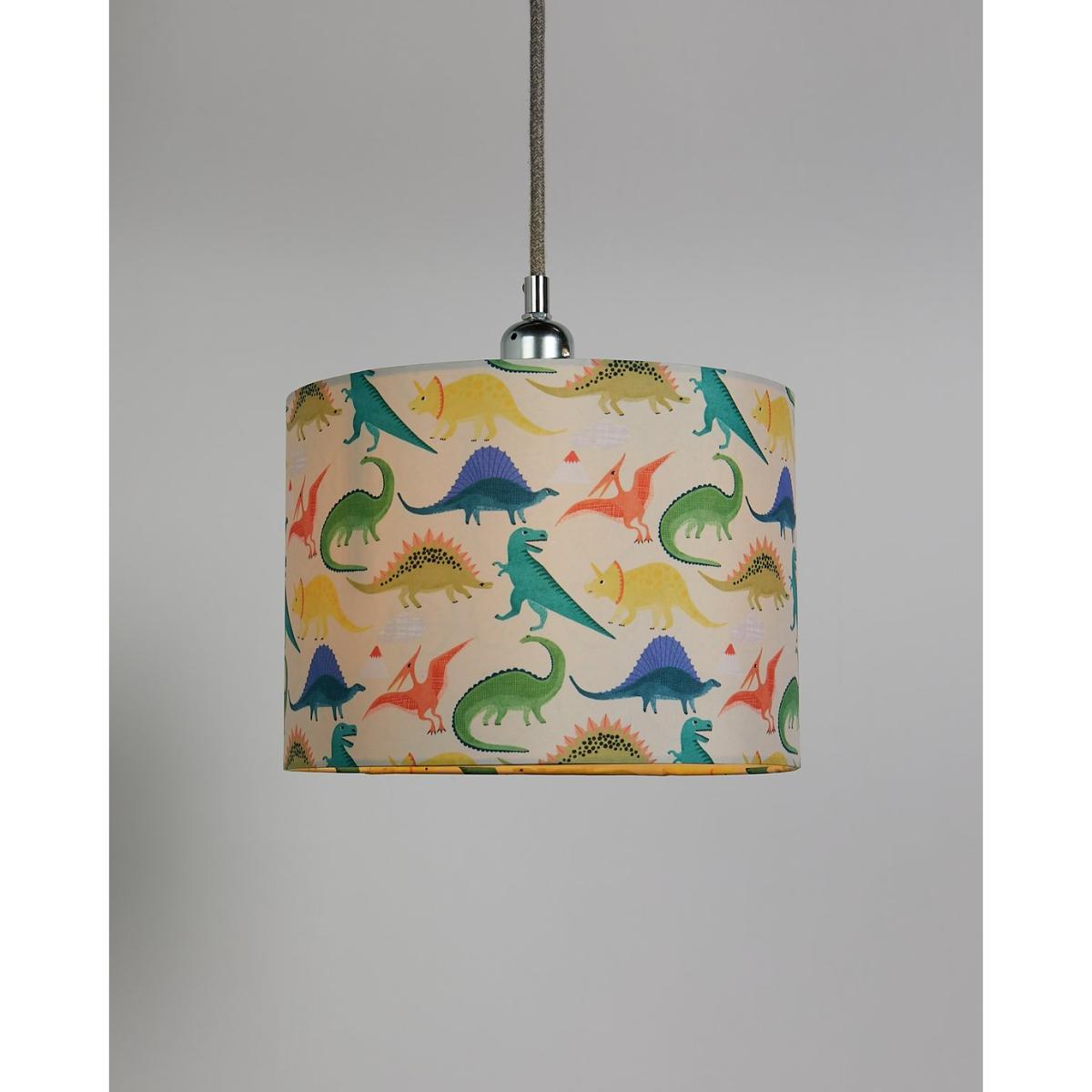 Habitat Kids Dino Print 25cm Drum Shade - Multicolour – image 3