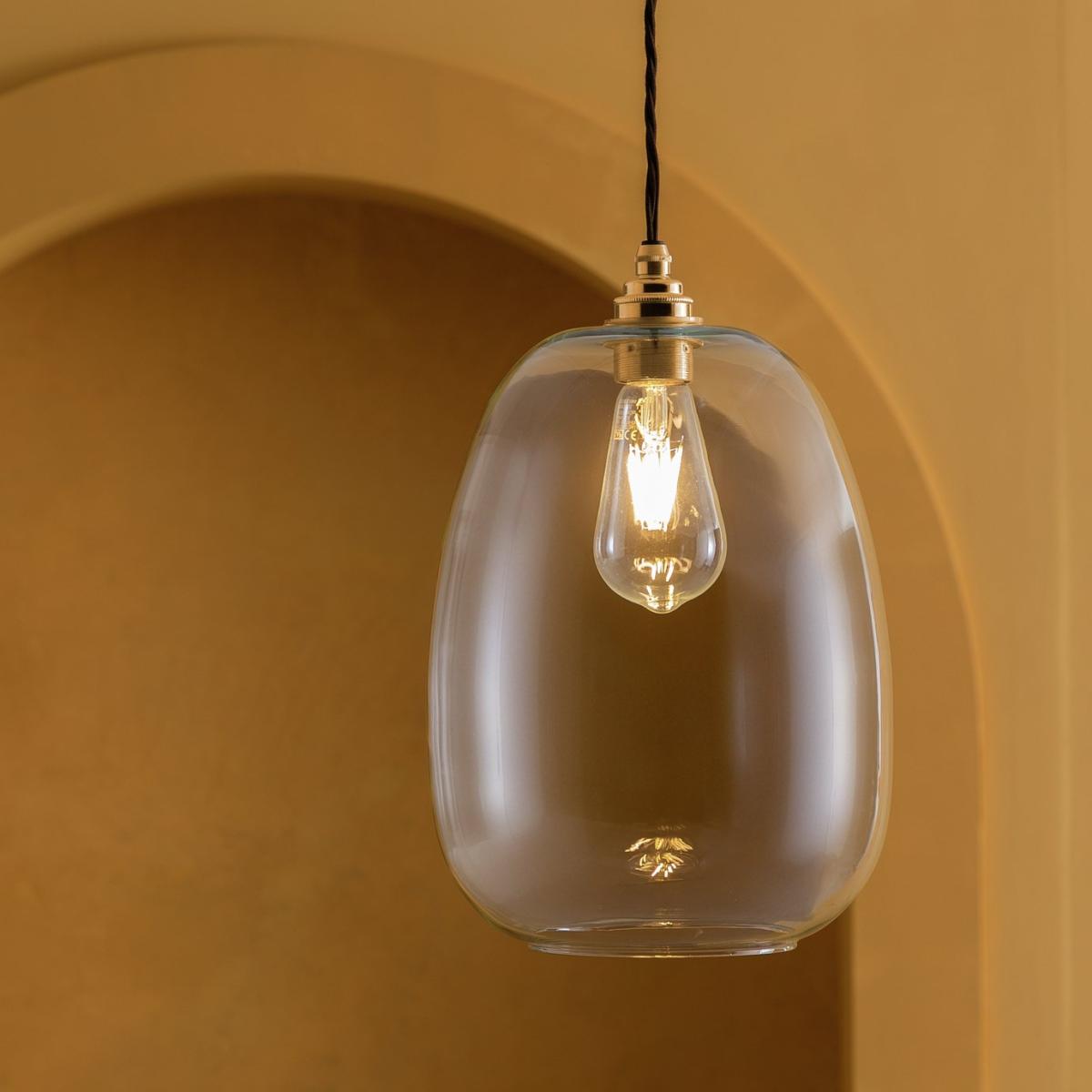 Habitat Glass Clear Easy Fit Drop Lampshade - 29cm – image 2