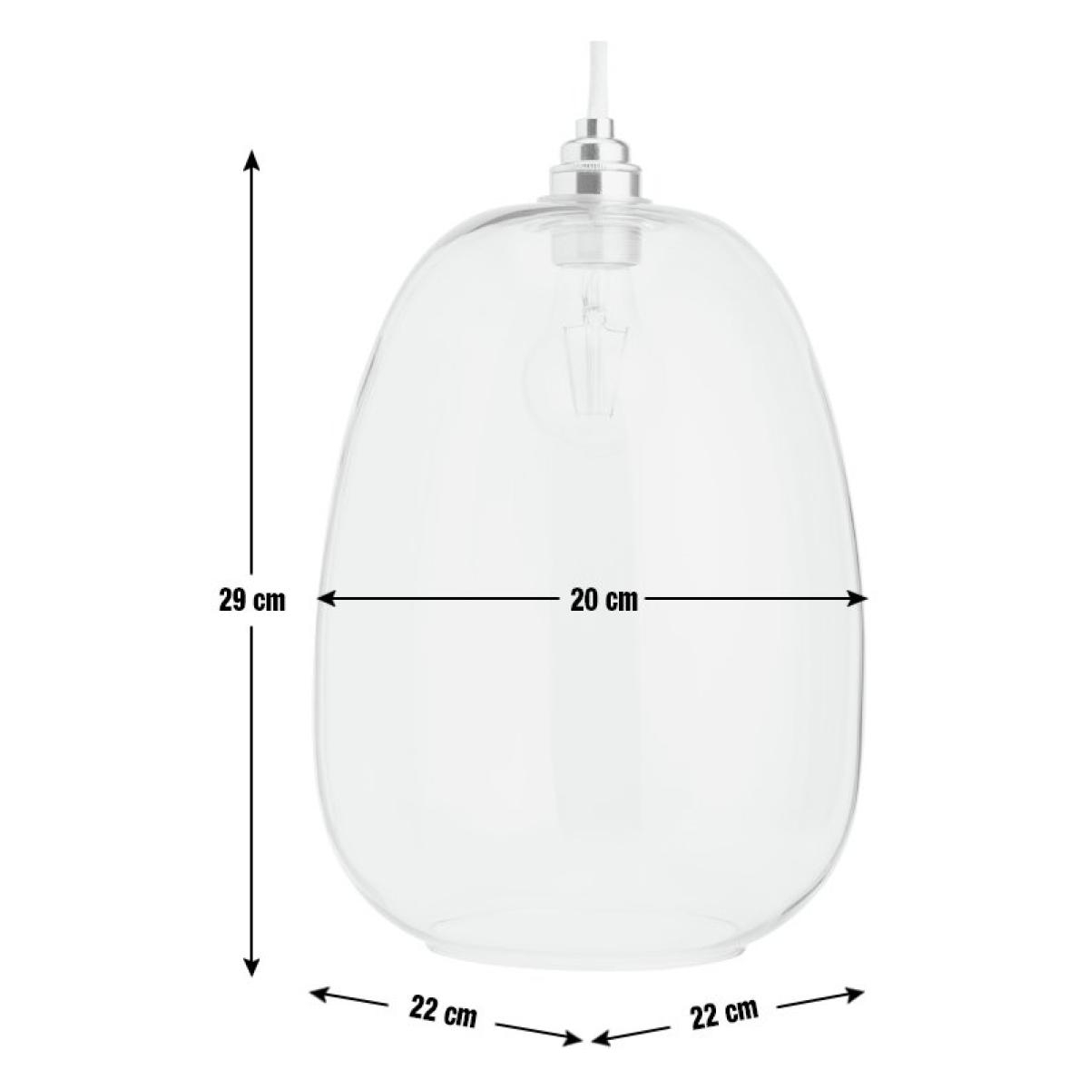 Habitat Glass Clear Easy Fit Drop Lampshade - 29cm – image 3