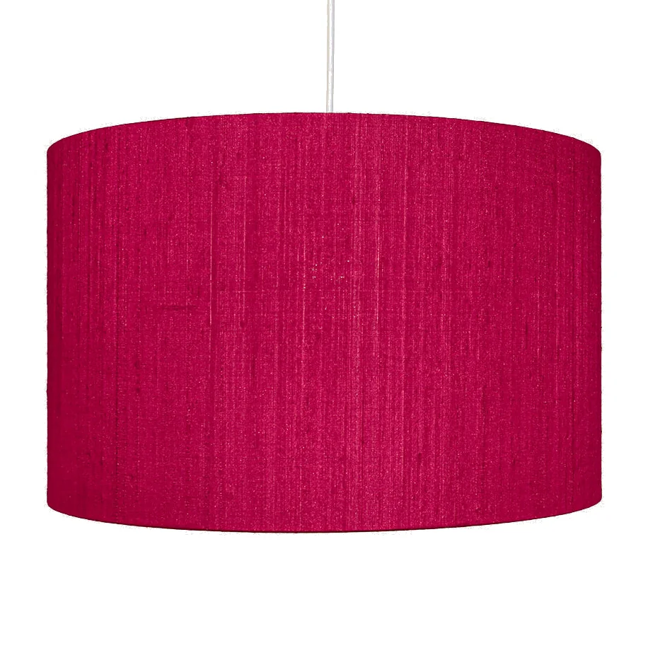 Heal's Dupion Silk Lampshade Fuchsia – image 1