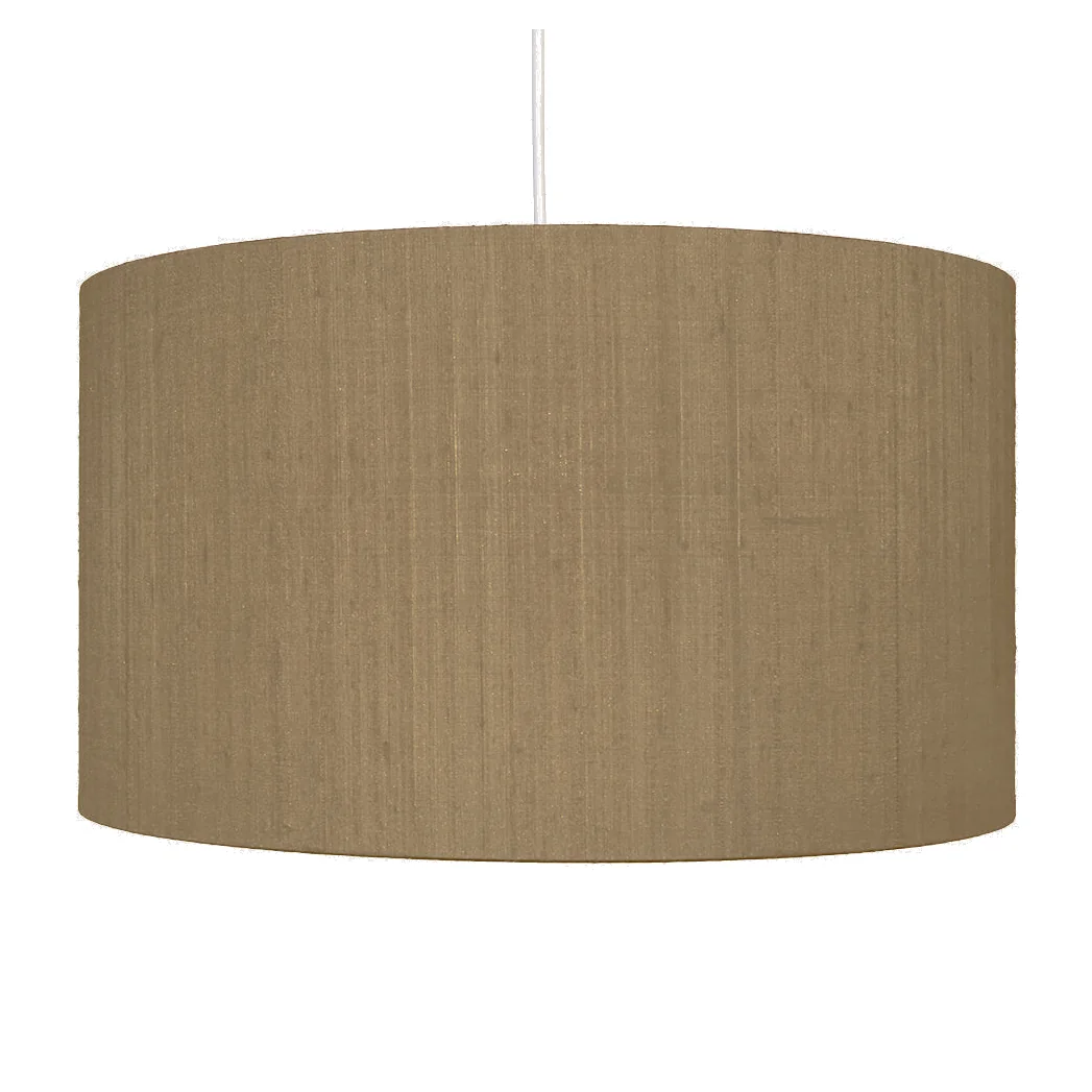 Heal's Dupion Silk Lampshade Almond – image 1