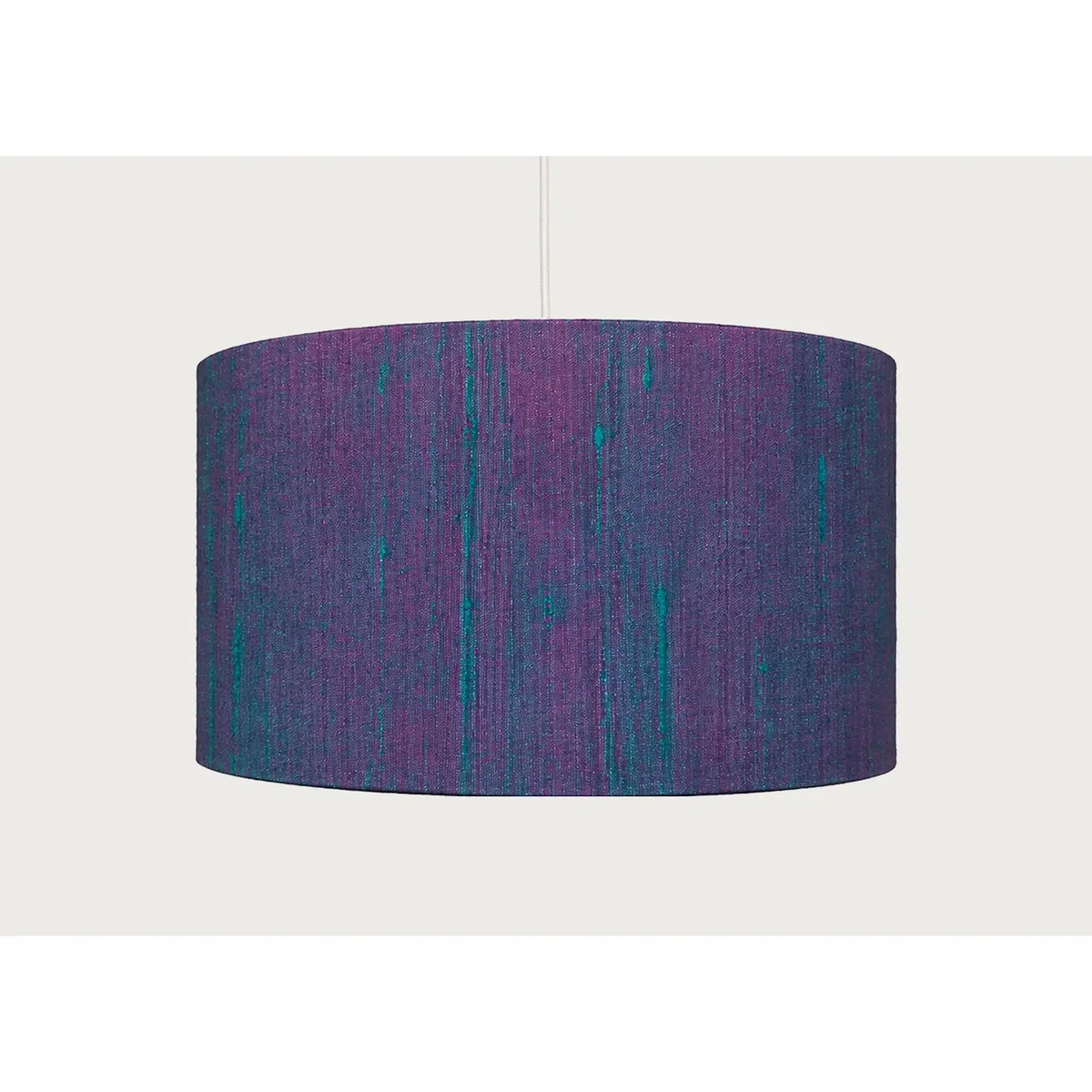 Heal's Dupion Silk Lampshade Peacock – image 3