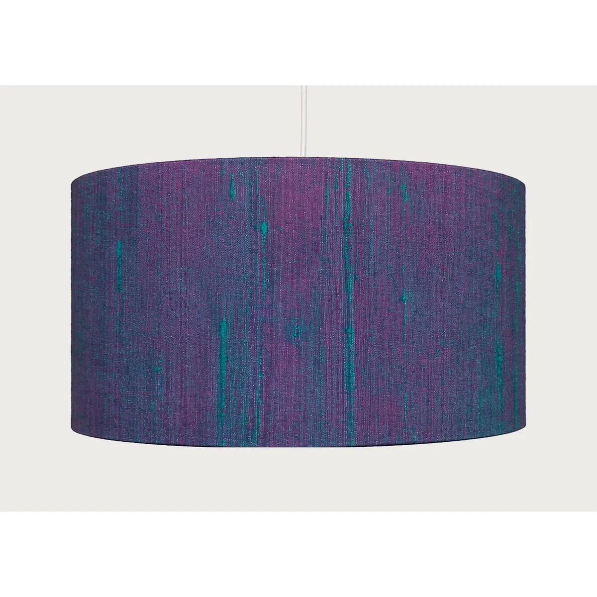 Heal's Dupion Silk Lampshade Peacock – image 4