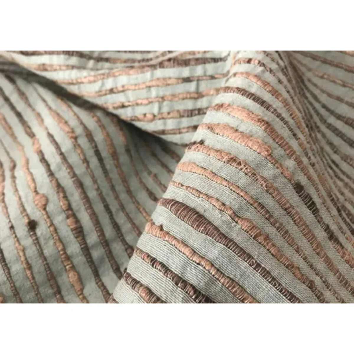 Heal's Wild Silk Striped Lampshade Pale Blue – image 3