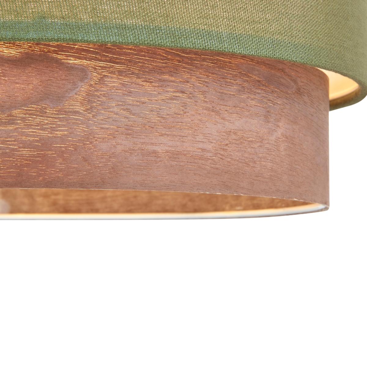 Trisha Linen & Wood Lamp Shade - Olive - 30cm – image 4