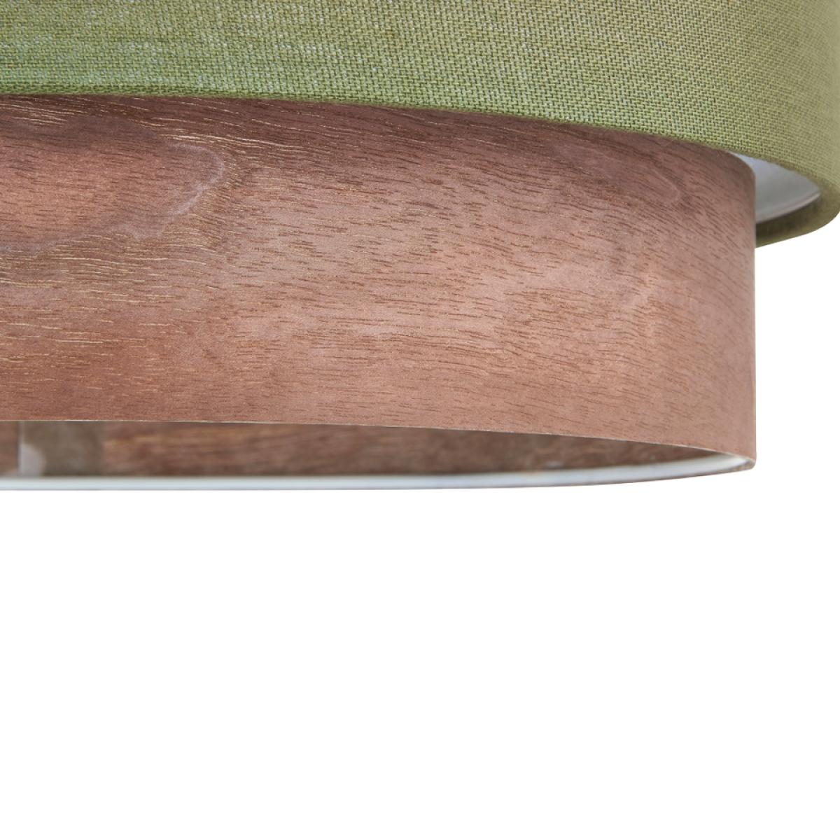 Trisha Linen & Wood Lamp Shade - Olive - 30cm – image 5