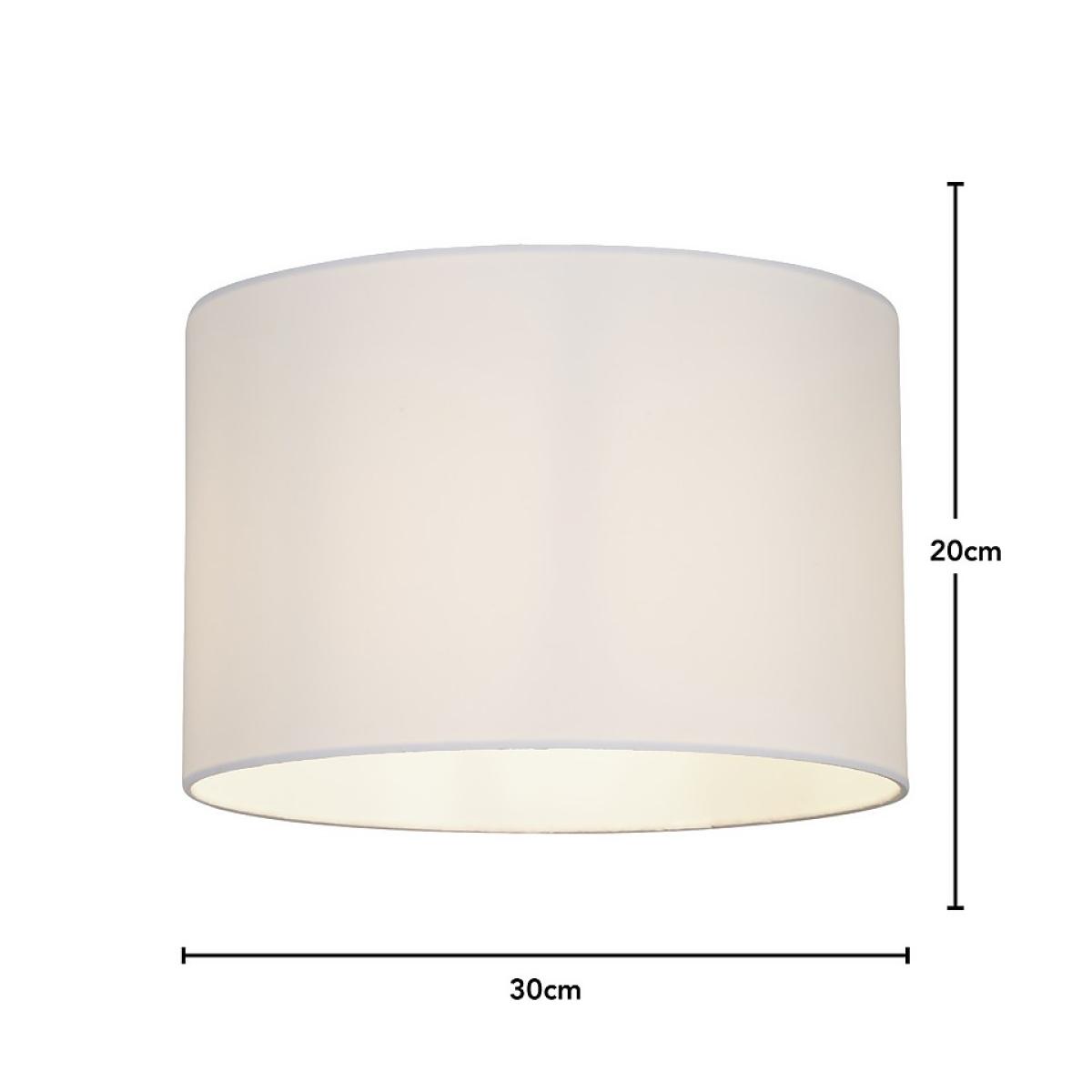 Clyde Drum Lamp Shade - 30cm - White – image 6