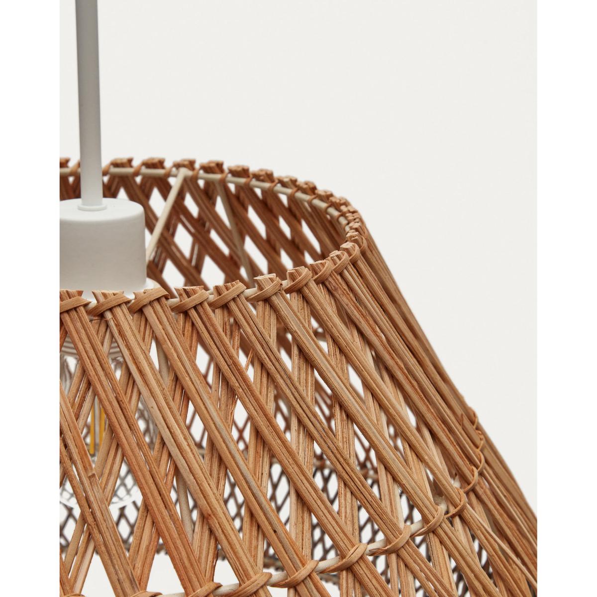 Daro rattan ceiling lamp shade with a natural and blue finish, Ø 45 cm – image 5